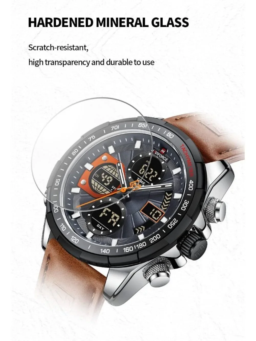 Men's Brown And Black Analog Waterproof Chronograph Classic Stylish Casual Watch